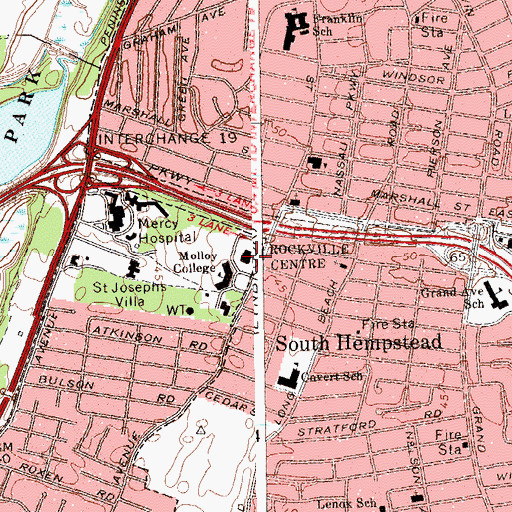 Topographic Map of Quealy Hall, NY