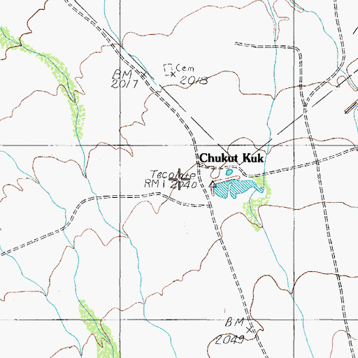 Topographic Map of Chukut Kuk, AZ