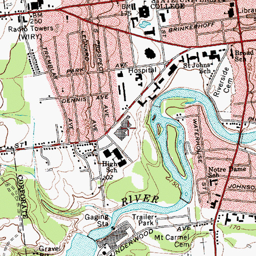 Topographic Map of Sibley Hall, NY