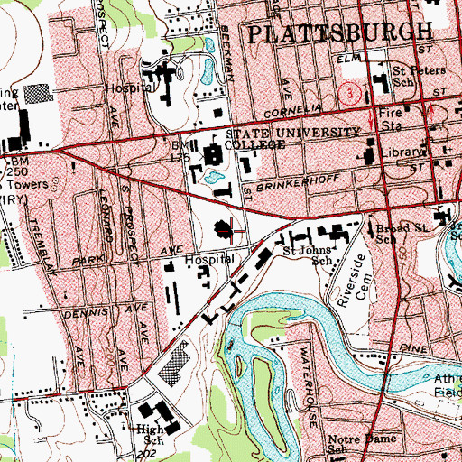 Topographic Map of Yokum Hall, NY