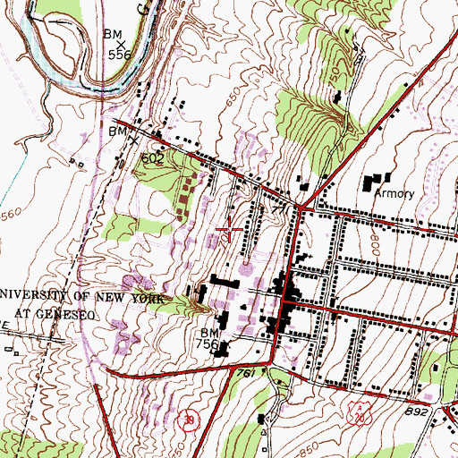 Topographic Map of Walter E Lauderdale Health Center, NY