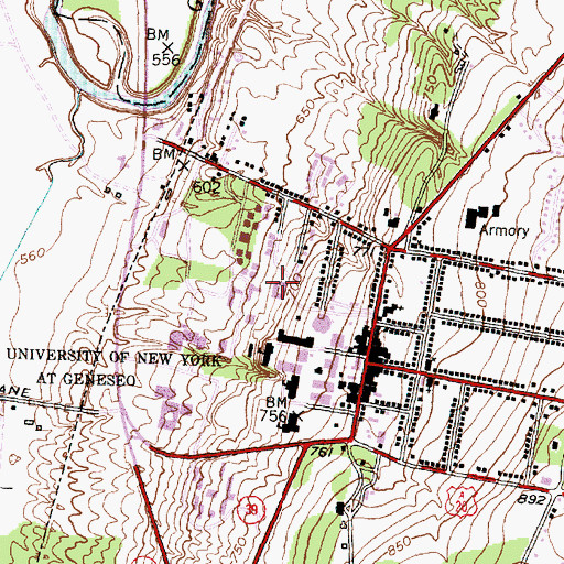 Topographic Map of Steuben Residence Hall, NY