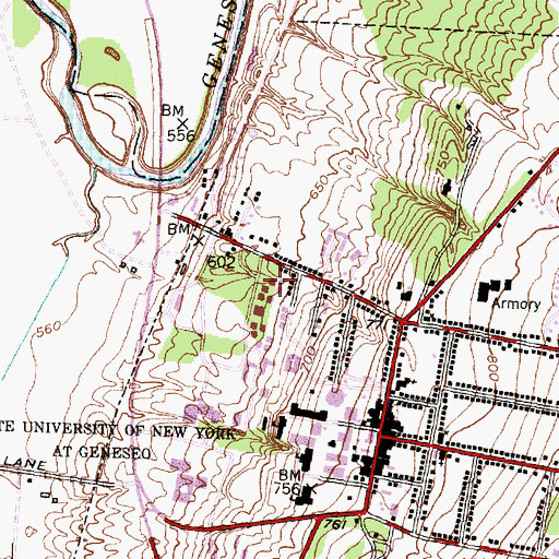 Topographic Map of Ontario Residence Hall, NY