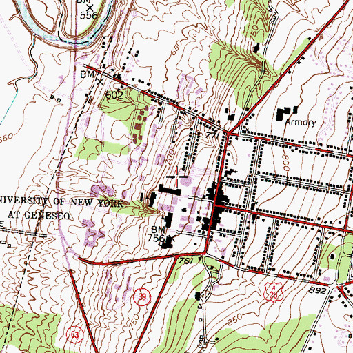 Topographic Map of William S And John M Milne Library, NY
