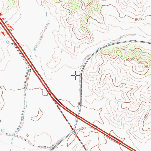 Topographic Map of Howard Canyon, CA