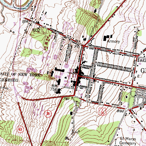 Topographic Map of Roemer House, NY