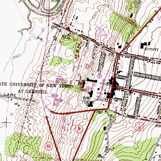 Topographic Map of Robert W MacVittie College Union, NY