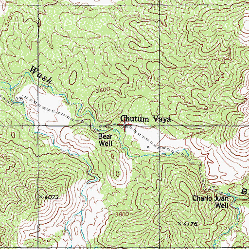 Topographic Map of Chutum Vaya, AZ