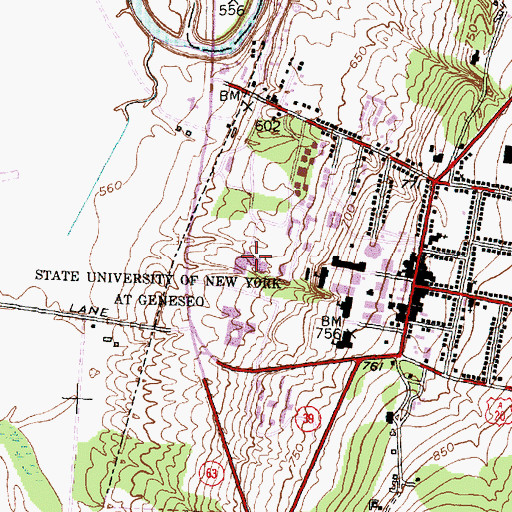 Topographic Map of Alumni Field House, NY