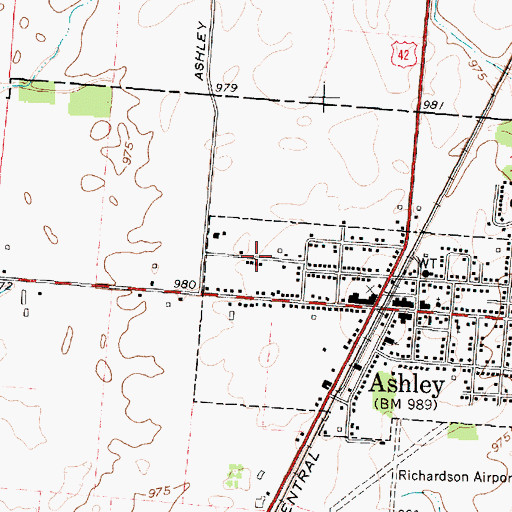 Topographic Map of The Gospel Lighthouse, OH