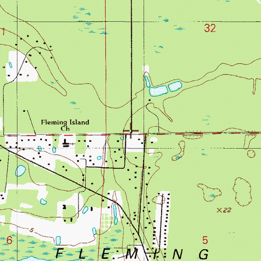 Topographic Map of Fleming Island Presbyterian Church, FL
