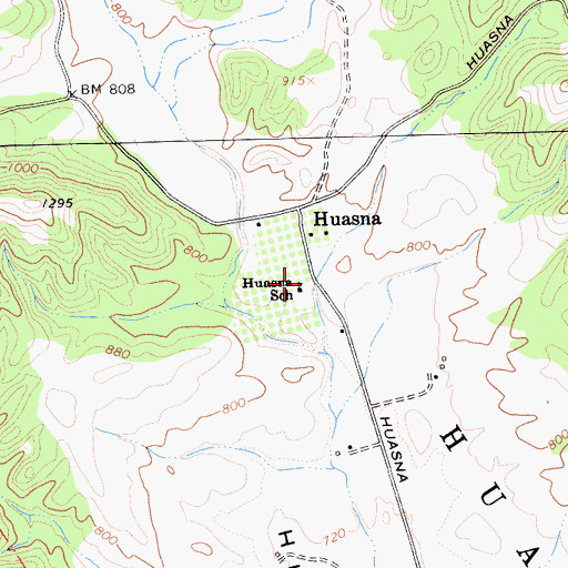 Topographic Map of Huasna School, CA