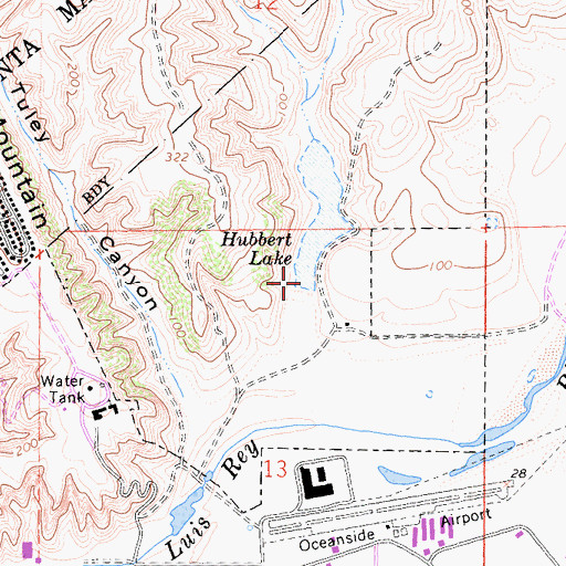 Topographic Map of Hubbert Lake, CA