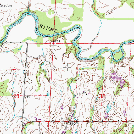 Topographic Map of Old Shawnee Village (historical), MO