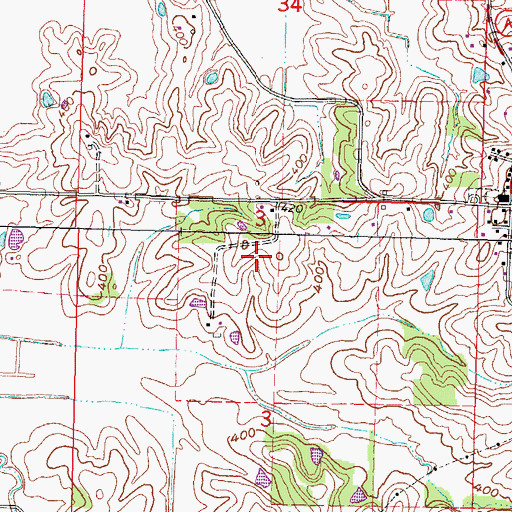 Topographic Map of Kenton (historical), MO