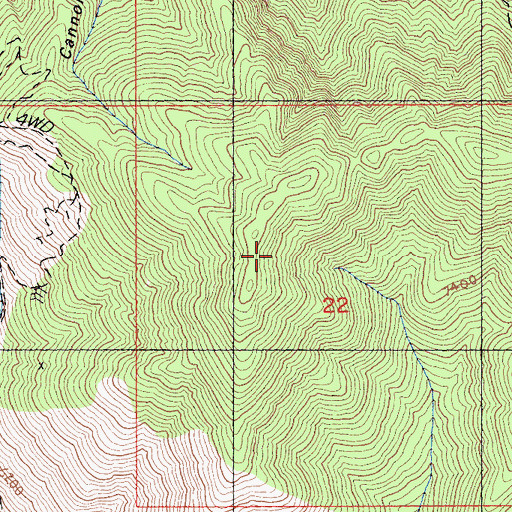 Topographic Map of Hudson River Mine, CA