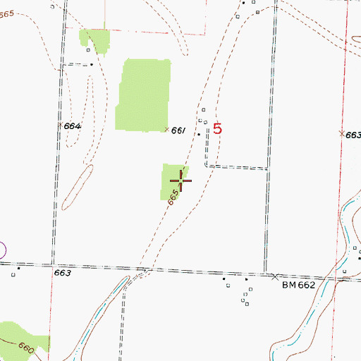 Topographic Map of Little Osage Village (historical), MO
