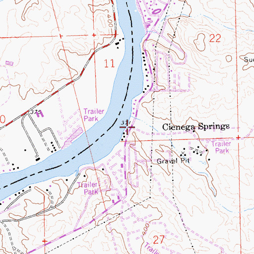 Topographic Map of Cienega Springs, AZ