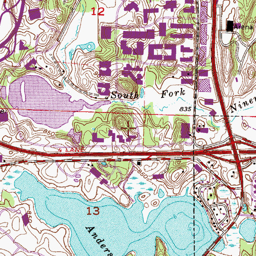 Topographic Map of Rasmussen College - Eden Prairie Campus, MN