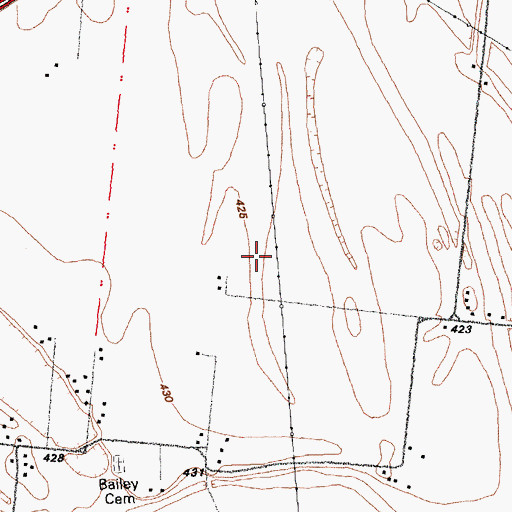 Topographic Map of Kic-ka-poo Village (historical), MO