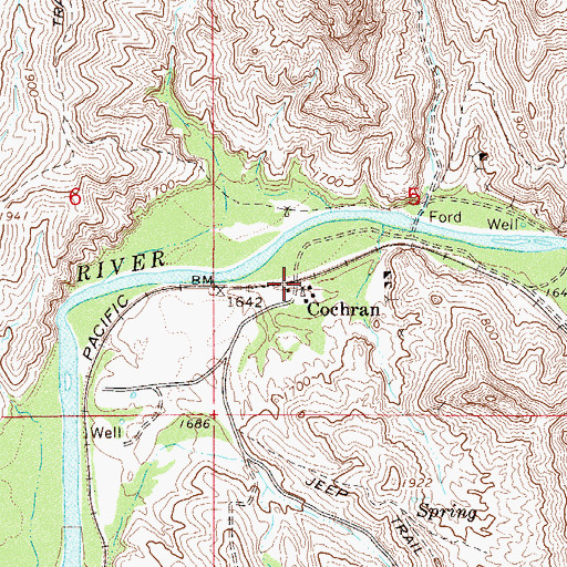 Topographic Map of Cochran, AZ