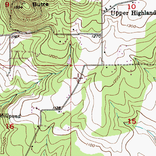 Topographic Map of Unbroken Fellowship Church, OR