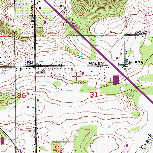 Topographic Map of Good Shepherd Community Church, OR