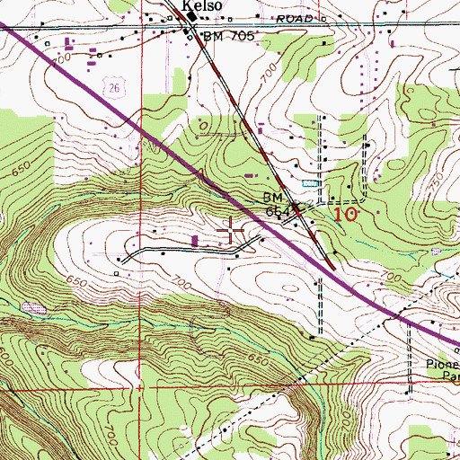 Topographic Map of Sandy Baptist Church, OR