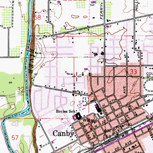 Topographic Map of Saint Patrick Catholic Church, OR