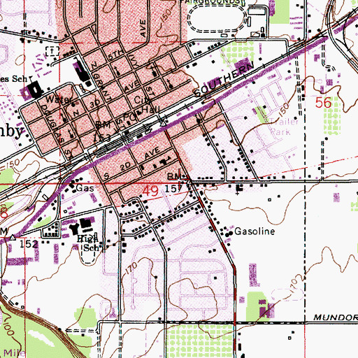 Topographic Map of Bethany Evangelical Free Church, OR