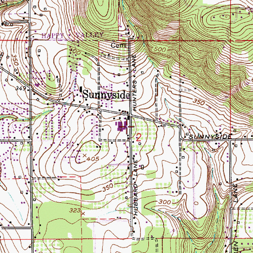 Topographic Map of Creator Lutheran Church, OR