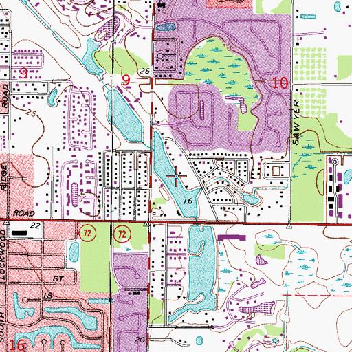 Topographic Map of Lake Clark, FL