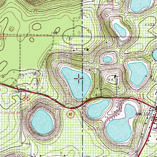 Topographic Map of Lake Hospitality, FL