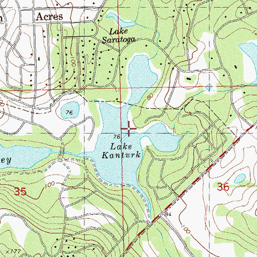 Topographic Map of Lake Kanturk, FL