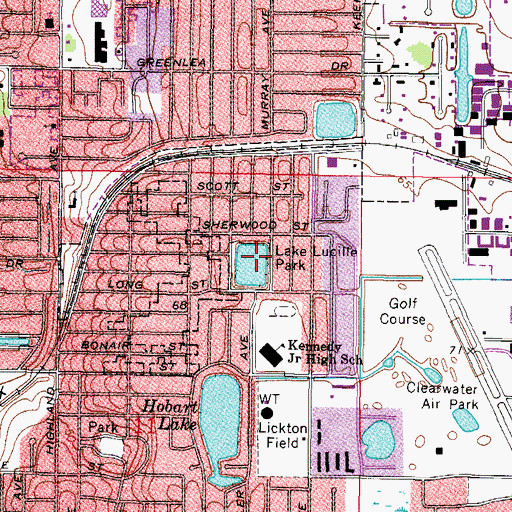 Topographic Map of Lake Lucille, FL