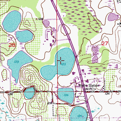 Topographic Map of Mountain Lodge Lake, FL