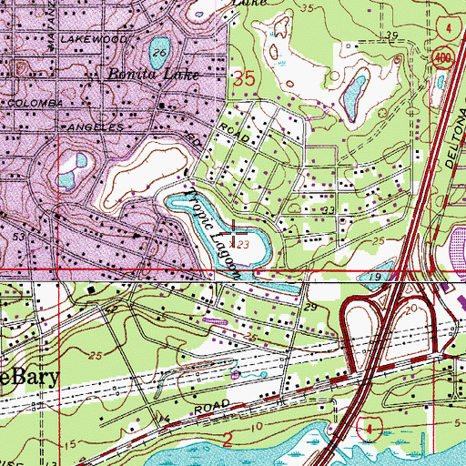 Topographic Map of Tropic Lagoon, FL
