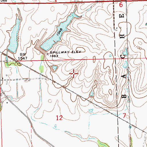 Topographic Map of Yates Memorial Seventh - day Adventist School, KS