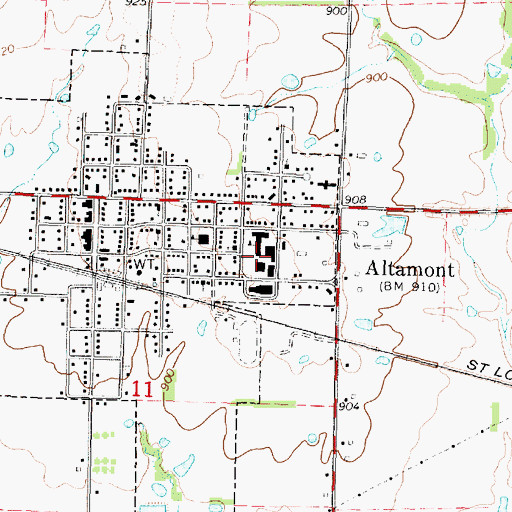 Topographic Map of Labette County High School, KS