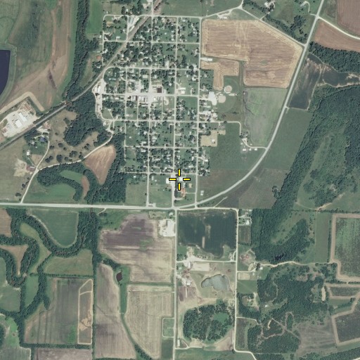 Aerial/Satellite Image of Saint John Elementary School (historical), KS
