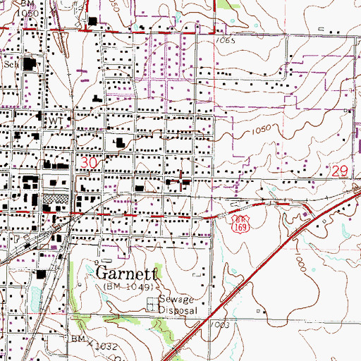 Topographic Map of Saint Rose Philippine Duchesne Catholic Grade School, KS