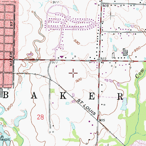 Topographic Map of Pittsburg High School, KS