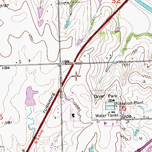 Topographic Map of Timmerman Elementary School, KS