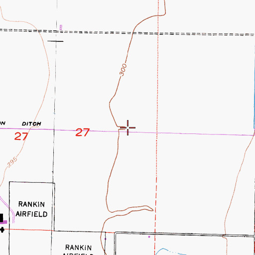 Topographic Map of Hutchinson Ditch, CA