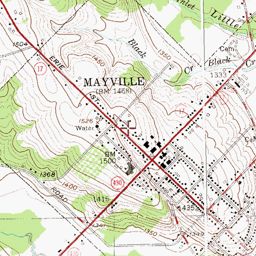 Topographic Map of Community Bible Church, NY