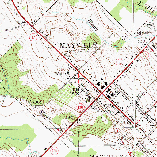 Topographic Map of Maranatha Baptist Church, NY