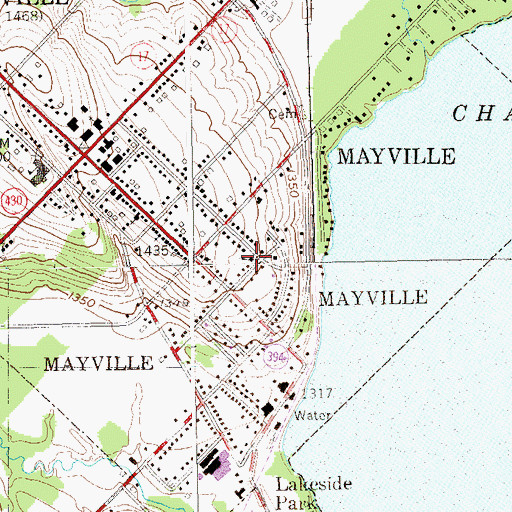Topographic Map of Saint Mark Lutheran Church, NY