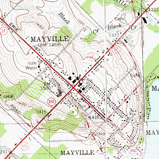 Topographic Map of Saint Mary's Catholic Church, NY