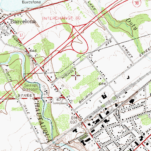 Topographic Map of Northlake Recreation Center, NY