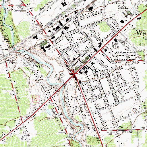Topographic Map of Lincoln-Bedell Statue Park, NY